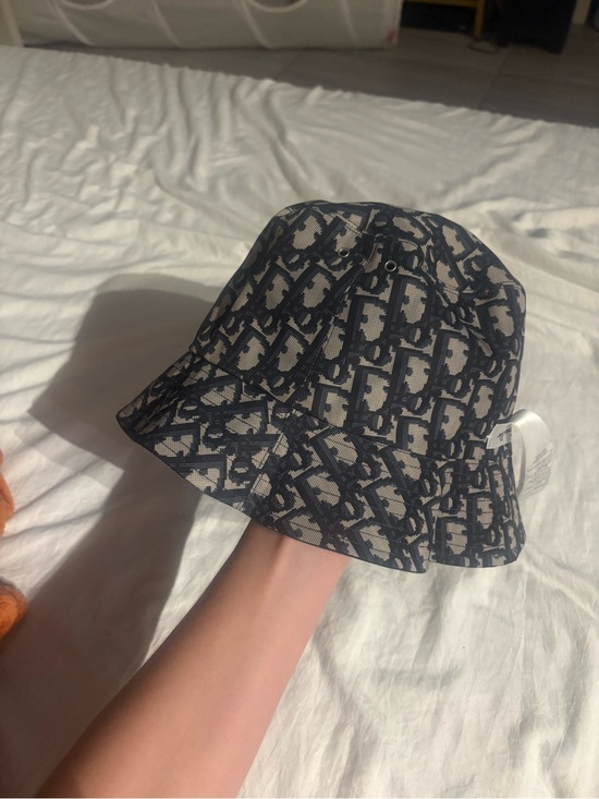Dior Accessories - Dior Black & Cream Monogram Bucket Hat